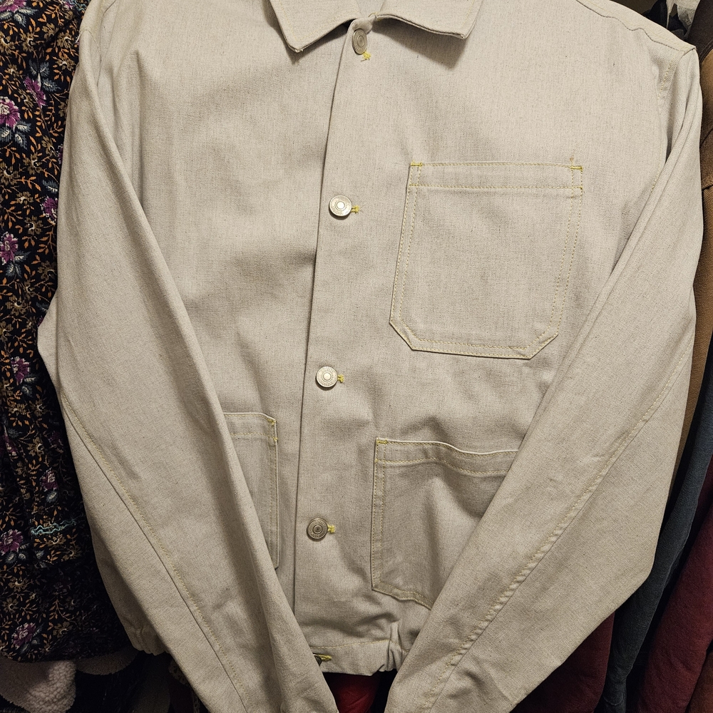 Zara Men's Beige Bomber Jacket